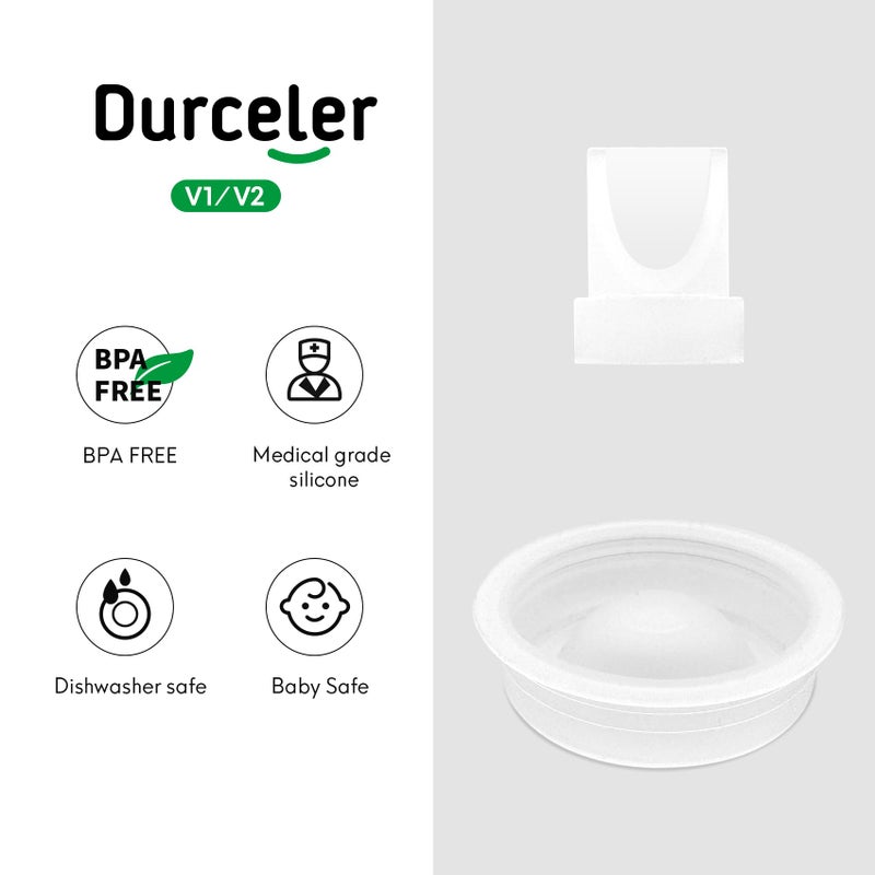 Durceler Replacement 4 Duckbill Valves/Duck Bill Valve & 2 Silicone Membrane/Diaphragm Compatible with Momcozy V1 / V2 Wearable Breast Pump, Pump Seal, Accessories Made by Durceler, Not Original Pump Parts - Image 4